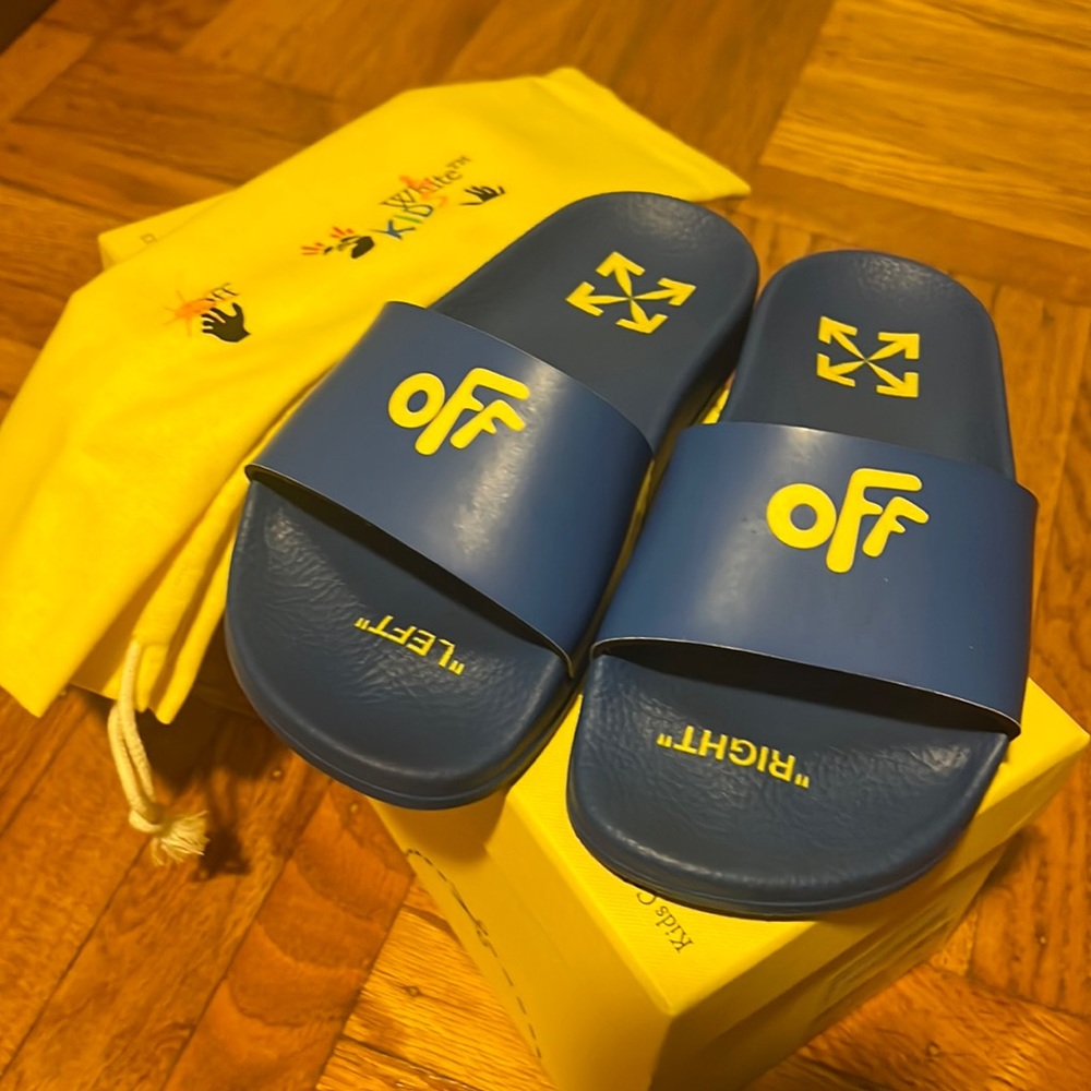 Authentic Off white pool slides, size 29/30.  Worn a hand full of times